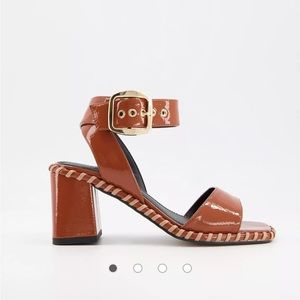 ASOS DESIGN Harvest Block Heel in Tan